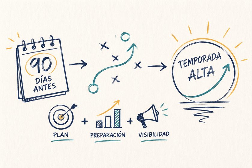 Calendario y campaña de pauta digital preparándose 90 días antes de la temporada alta de turismo en la Patagonia